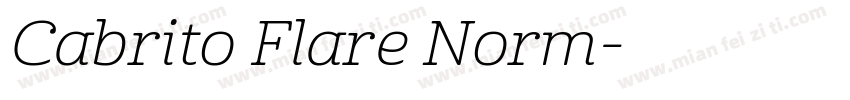 Cabrito Flare Norm字体转换